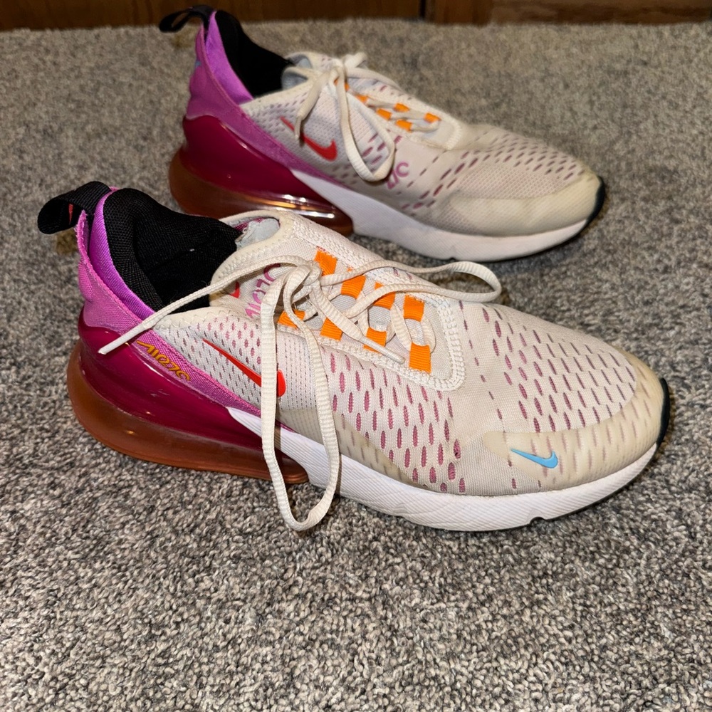 Nike Air Max 270 with Cream and Pink Accents